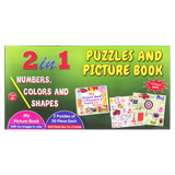 2-IN-1 PUZZLES AND PICTURE BOOK - NUMBERS, COLORS AND SHAPES