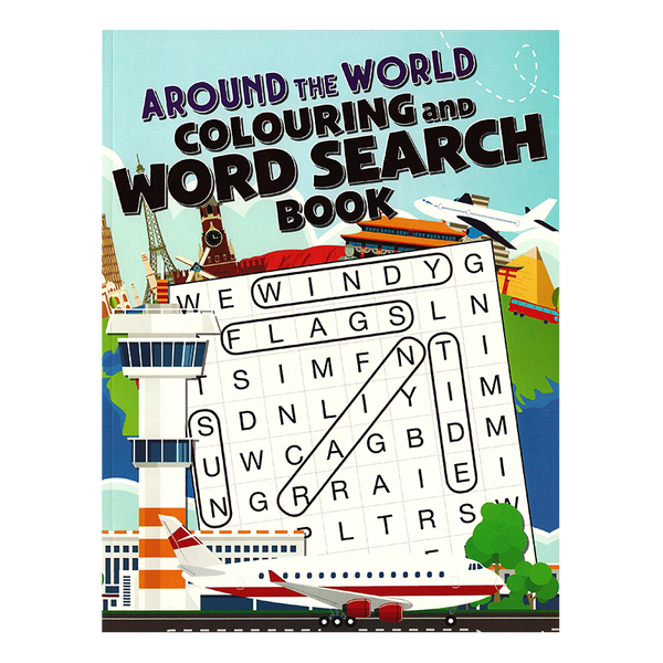COLORING AND WORD SEARCH BOOK-AROUND THE WORLD
