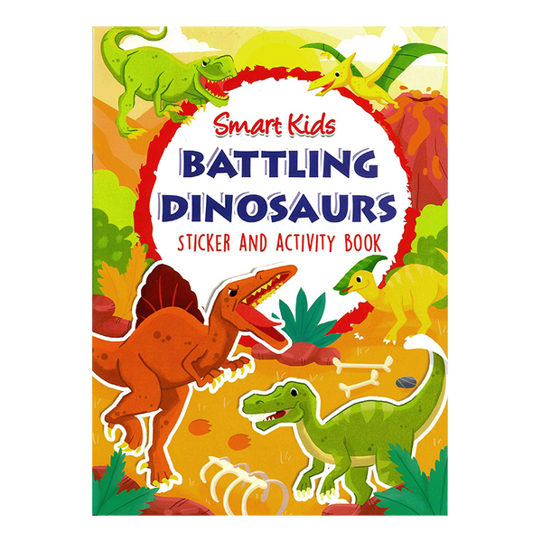 SMART KIDS DINOSAURS STICKER AND ACTIVITY BOOK-BATTLING